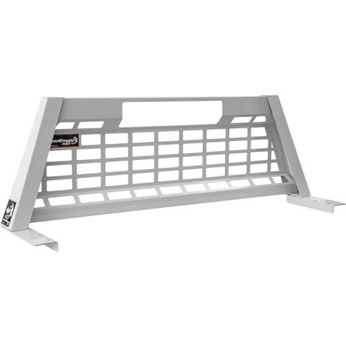 851505 - 23.50-inch Tall Gloss White Heavy-Duty Steel GuardDogg Pickup Truck Headache Rack Bundle with Mounting Brackets
