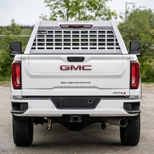 851605 - 25.00-inch Tall Gloss White Heavy-Duty Steel GuardDogg Pickup Truck Headache Rack Bundle with Mounting Brackets