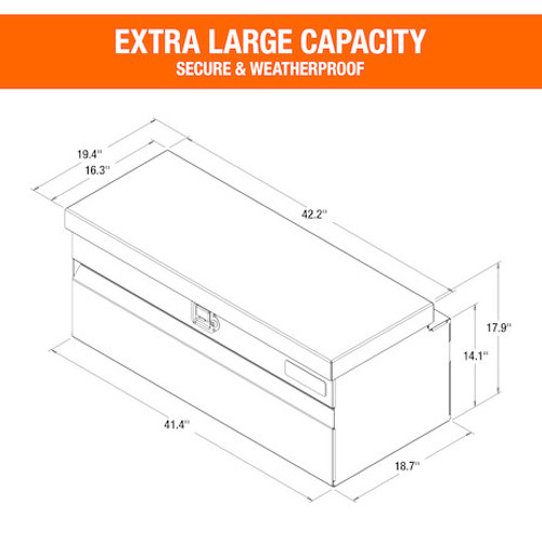 1712130 - 42" Inch Wide Diamond Tread Aluminum All-Purpose Chest