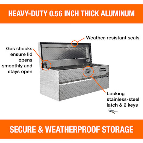 1712130 - 42" Inch Wide Diamond Tread Aluminum All-Purpose Chest