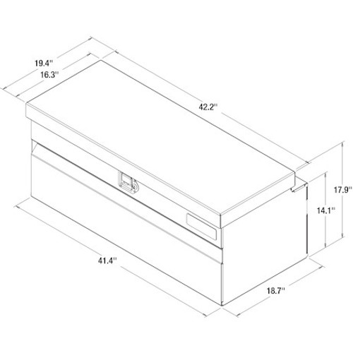 1712130 - 42" Inch Wide Diamond Tread Aluminum All-Purpose Chest