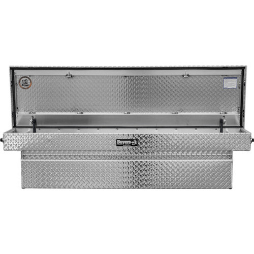 1709455F - 13x20x63 Inch Diamond Tread Aluminum Crossover Truck Tool Box,Keyed Alike For Fleets