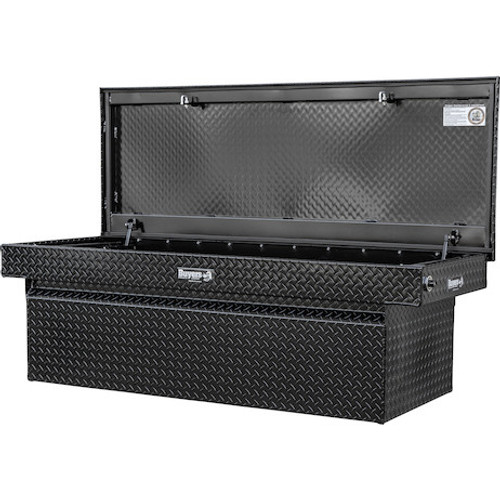 1729445 - 18x27x71 Inch Gloss Black Diamond Tread Aluminum Crossover Truck Box