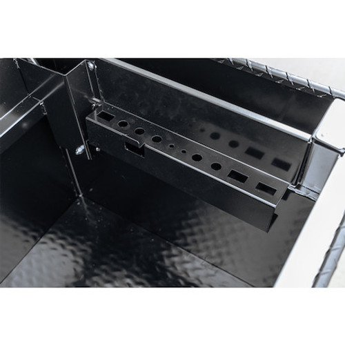 1729450 - 23x27x71 Inch Gloss Black Diamond Tread Aluminum Crossover Truck Box