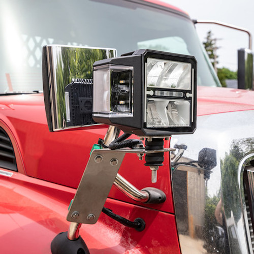 PLB16SS - Mirror Mount Light Bracket Kit, SST, Extended w/dual hole pattern