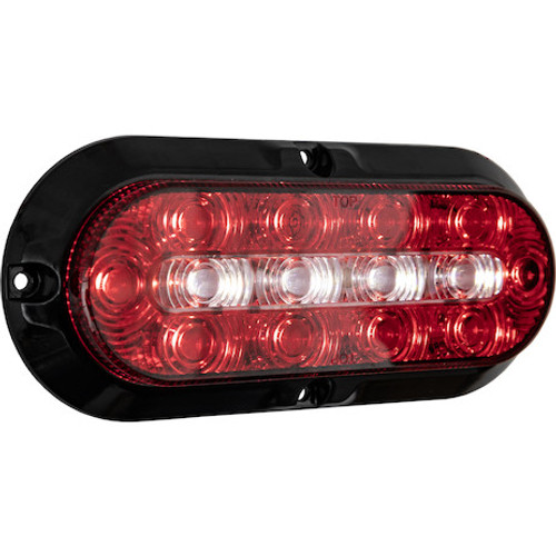 5626133 - 6 Inch Red Oval Stop/Turn/Tail/Backup Light Kit with 14 LEDs - Surface Mount
