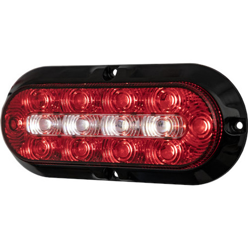 5626133 - 6 Inch Red Oval Stop/Turn/Tail/Backup Light Kit with 14 LEDs - Surface Mount