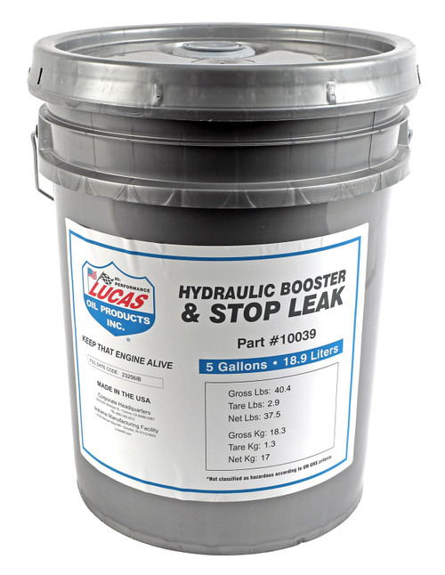 Lucas Oil 10039 Hydraulic Oil Booster & Stop Leak, 5 Gal Pail