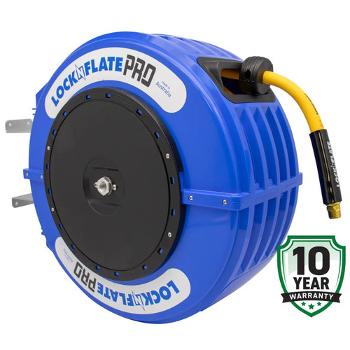 LockNFlate PRO Retractable Air Hose Reel - 75' x 1/2"