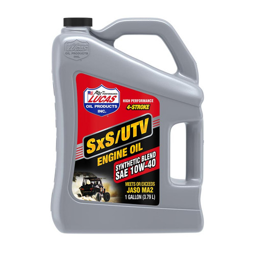 Lucas Oil 11197 Semi-Synthetic SAE 10W-40 SXS Engine Oil, 1 Gallon