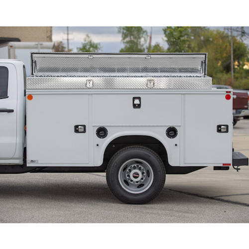 1710820 - 20x108 Heavy-Duty Diamond Tread Aluminum Top Mount Service Body Truck Tool Box