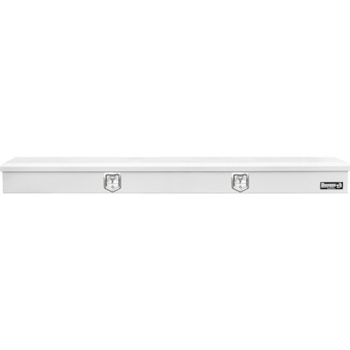 1702836 - 20x96 Heavy-Duty Gloss White Steel Top Mount Service Body Truck Tool Box