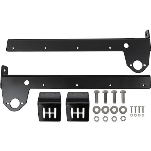 85930050 - Rigid Frame Mount Mud Flap Hanger with Taillight Brackets - Straight, Black, Set Of 2 85930050 - Rigid Frame Mount Mud Flap Hanger with Taillight Brackets - Straight, Black, Set Of 2