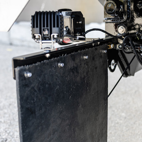 85930050 - Rigid Frame Mount Mud Flap Hanger with Taillight Brackets - Straight, Black, Set Of 2