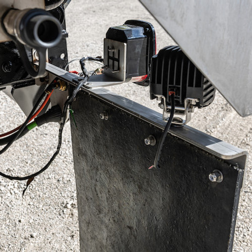 85930052 - Rigid SST Frame Mount Mud Flap Hanger with Taillight Brackets - Straight, Stainless, Set Of 2 85930052 - Rigid SST Frame Mount Mud Flap Hanger with Taillight Brackets - Straight, Stainless, Set Of 2