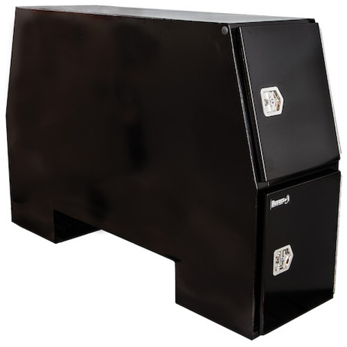 BP855524BSB - 55x24x85 Inch Gloss Black Steel Service Body Backpack Truck Box