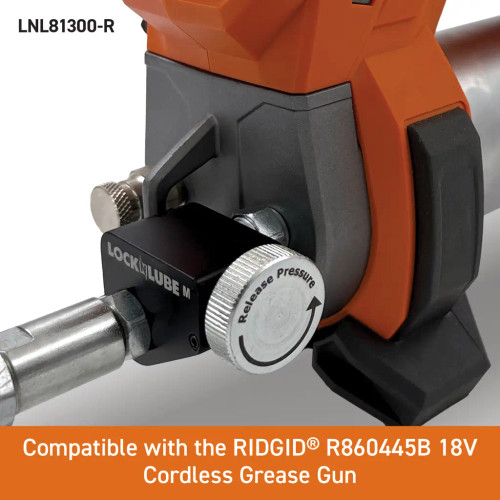LockNLube Pressure Return Valve (PRV) for Ridgid Cordless Grease Guns