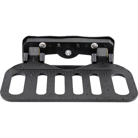 5231501 - Bolt-On Aluminum Folding Step w/ Recessed LED Light - Black Powder-Coated