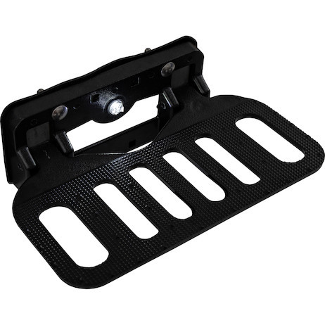 5231501 - Bolt-On Aluminum Folding Step w/ Recessed LED Light - Black Powder-Coated