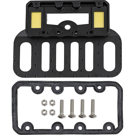 5231501 - Bolt-On Aluminum Folding Step w/ Recessed LED Light - Black Powder-Coated