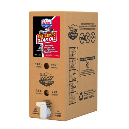 Lucas Oil 18006 Synthetic SAE 75W-90 Trans & Diff Lube, 6 Gal BIB