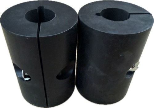 Rubber Steel Center Flange, Black (Sold in Pairs)