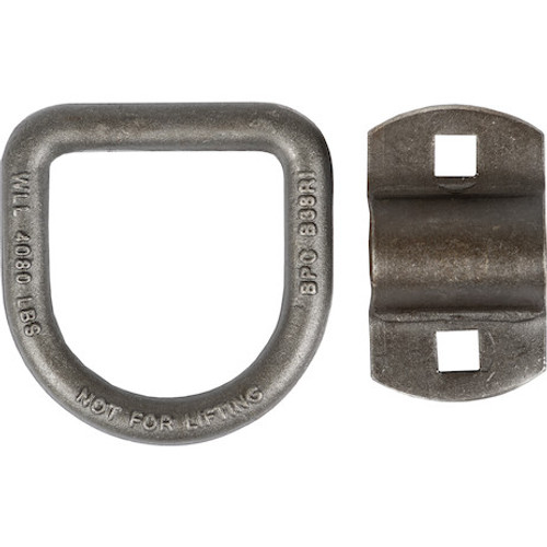 B38I - 1/2 Inch Forged D-Ring With 2-Hole Mounting Bracket