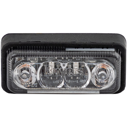 5622011 - 2 Inch Rectangular Combination Marker-Strobe Light - Red/Amber