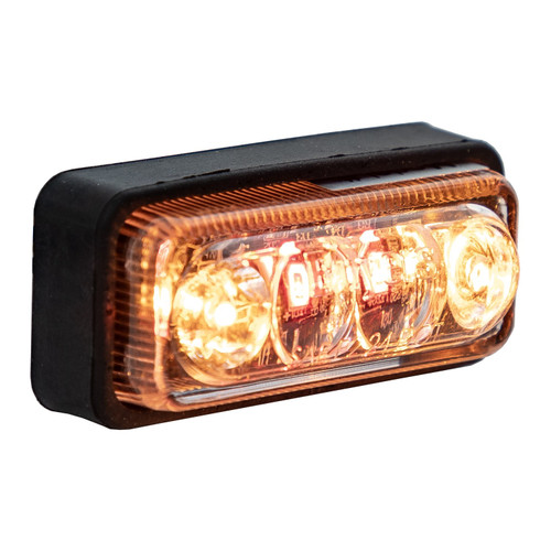 5622011 - 2 Inch Rectangular Combination Marker-Strobe Light - Red/Amber