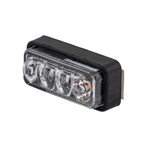 5622011 - 2 Inch Rectangular Combination Marker-Strobe Light - Red/Amber
