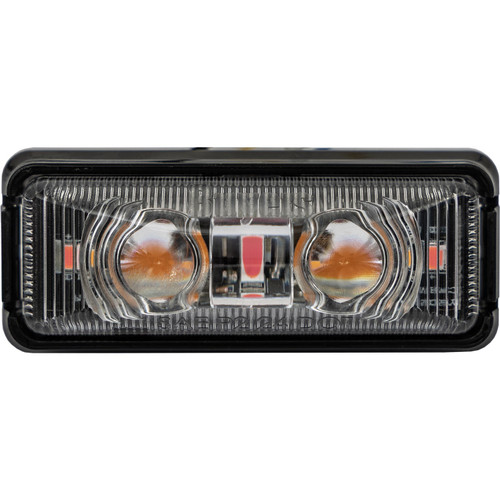622751 - 2.75 Inch Rectangular Combination Marker-Strobe Light - Red/Amber