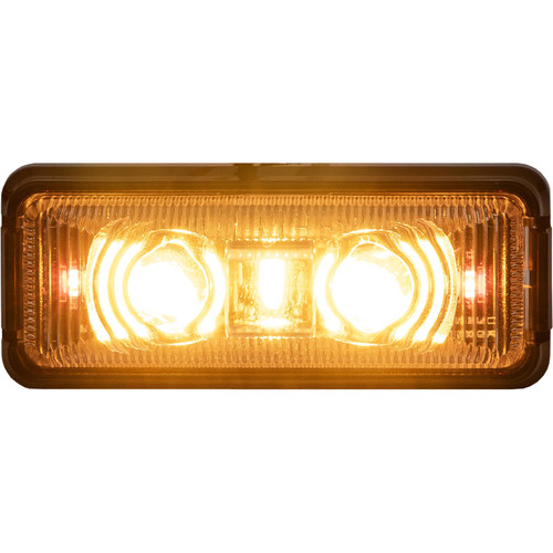 622751 - 2.75 Inch Rectangular Combination Marker-Strobe Light - Red/Amber