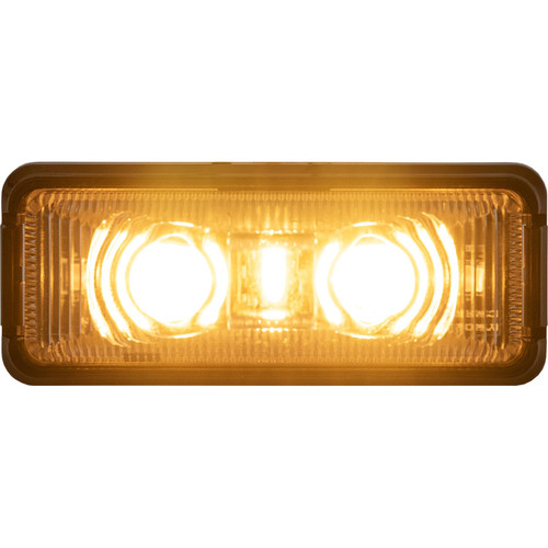 5622752 - 2.75 Inch Rectangular Combination Marker-Strobe Light - Amber/Amber