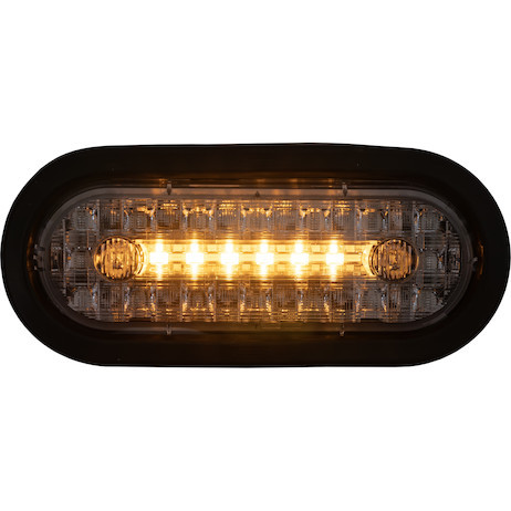 5626412 - 6 Inch Combination LED Stop/Turn/Tail, Backup, and Strobe Light with 17 LEDs, Amber/Clear, Not Heated