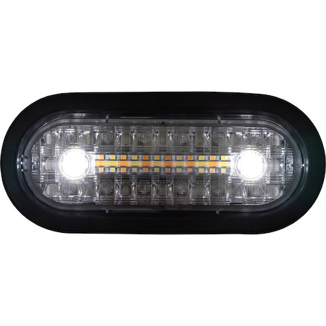 5626412 - 6 Inch Combination LED Stop/Turn/Tail, Backup, and Strobe Light with 17 LEDs, Amber/Clear, Not Heated