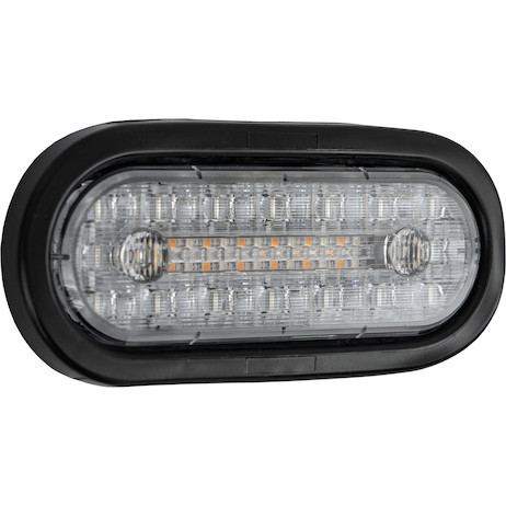 5626412 - 6 Inch Combination LED Stop/Turn/Tail, Backup, and Strobe Light with 17 LEDs, Amber/Clear, Not Heated