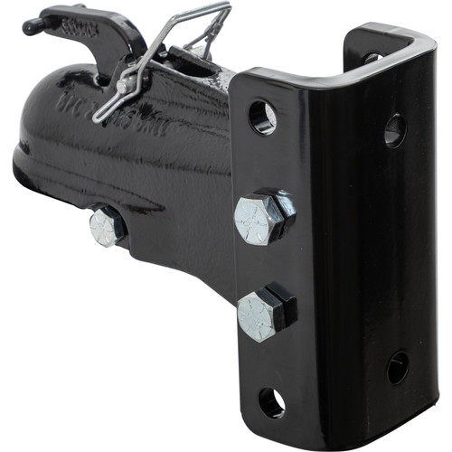 0091553BK - 2-5/16 Inch Black Powder-Coated Steel Coupler Assembly w/ 3 Position Channel - 15,000 Pound Capacity