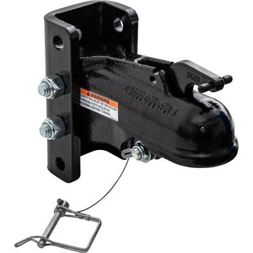 0091553BK - 2-5/16 Inch Black Powder-Coated Steel Coupler Assembly w/ 3 Position Channel - 15,000 Pound Capacity