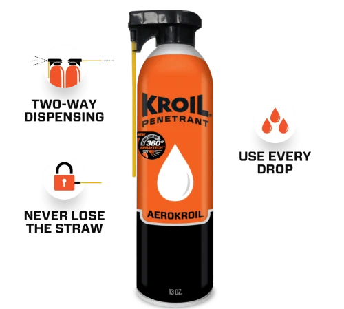 Kroil Original Penetrant (Aerokroil) with Spraytech, 13 oz Aerosol Can