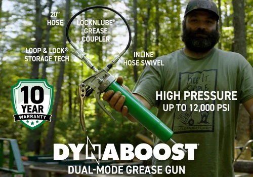 LockNLube DynaBoost Dual-Mode Grease Gun