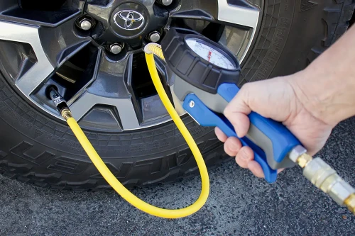 LockNFlate® PRO Analog Tire Inflator Gauge with LockNFlate® Locking Air Chuck