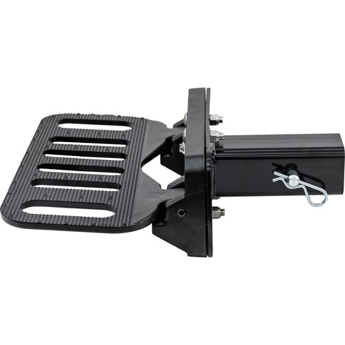 5231521 - Aluminum Black Powder Coated Folding Step with 2 Inch Hitch Receiver