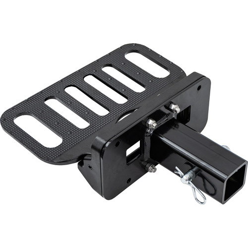 5231521 - Aluminum Black Powder Coated Folding Step with 2 Inch Hitch Receiver