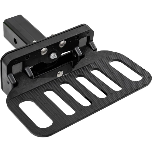 5231521 - Aluminum Black Powder Coated Folding Step with 2 Inch Hitch Receiver