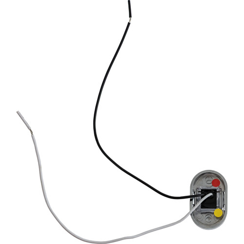 5622211 - 1.75 Inch Mini Fender Light - Red/Amber - Chrome Housing, Blunt Cut Wires