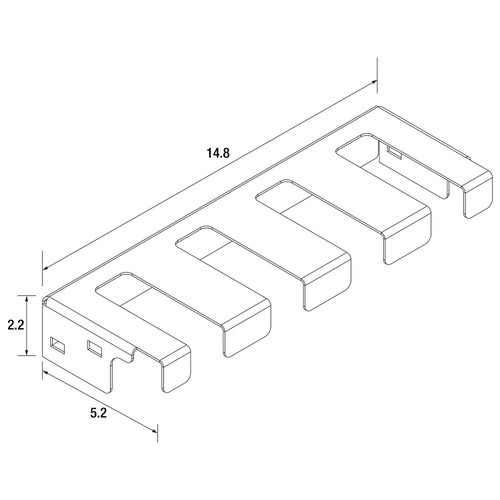 3068741 - Custom-Fit Power Tool Holder Tray For Buyers Gloss Black Steel Flatbed Cross Bed Truck Tool Box Series