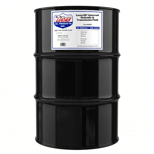 Lucas Oil 10038 Universal Hydraulic & Transmission Fluid, 55 Gal Drum