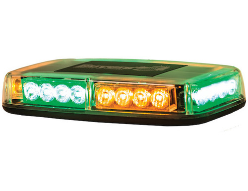 8891049 - 11 Inch Rectangular Multi-Mount Amber/Green LED Mini Light Bar