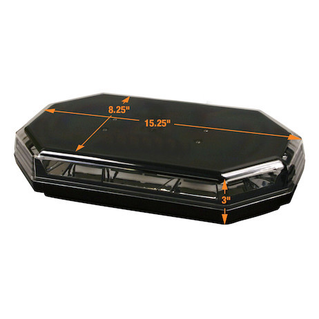 8891060 - 15 Inch Octagonal LED Mini Light Bar - Amber