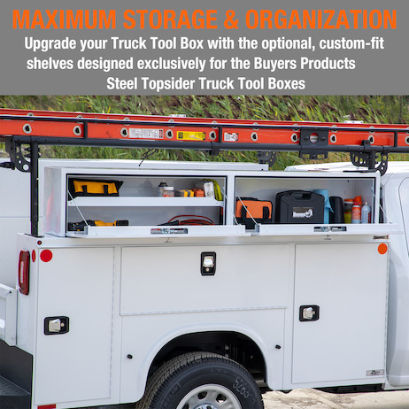 1702980 - 18x16x72 Inch Black Steel Topsider Truck Box